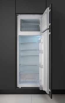 Vestavná kombinace lednice s mrazákem, Häfele Assedo RIT12D145a, Výška 145 cm, šířka 54 cm, celkový využitelný objem 220 litrů
