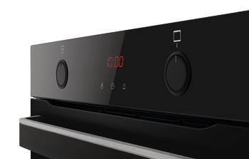 Vestavná trouba s pyrolýzou, celočerné provedení, Häfele Assedo BP55ABi6a, Objem trouby: 77 litrů