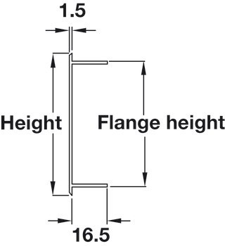 Větrací lišty, Hliník, s pery, s otvory