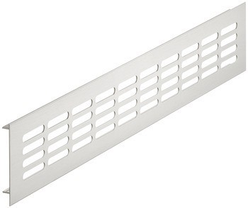 Větrací lišty, hranaté, hliník, s drážkovanými pery, s otvory