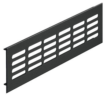 Větrací lišty, hranaté, hliník, s drážkovanými pery, s otvory