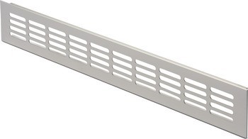 Větrací lišty, hranaté, hliník, s drážkovanými pery, s otvory
