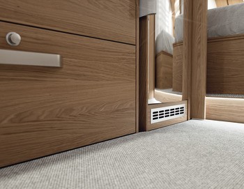 Větrací lišty, hranaté, hliník, s drážkovanými pery, s otvory