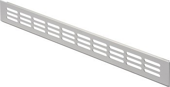 Větrací lišty, hranaté, hliník, s drážkovanými pery, s otvory