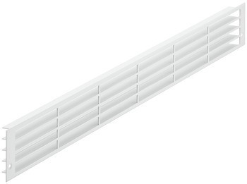 Větrací lišty, Hranaté, hliník, s lamelami směřujícími dozadu