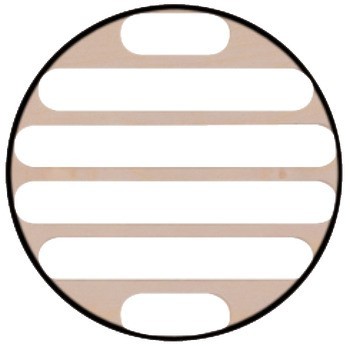 Větrací lišty, masivní dřevo, falc po celém obvodu, s otvory