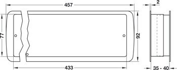 Větrací lišty, Plast s rámem, Häfele Startec