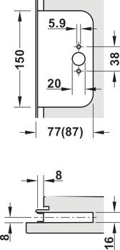 Vícebodový zámek, SECURY MR2, s 2 pevnými zástrčemi a bezpečnostním závorovým zámkem, G-U