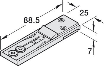 vložka aretace v otevřené poloze, Pro TS 5000, TS 5000 Softclose, TS 5000 Ism a TS 5000 Ecline