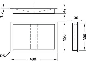 Vložka na dokumenty, pro prostrčení dokladů do DIN A4 a zarolovaných mincí do 30 mm