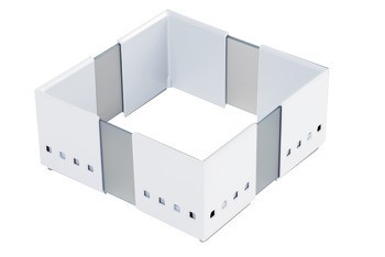 Vložka na ukládání potravin, pro čelní výsuvy a vnitřní zásuvky s relingem