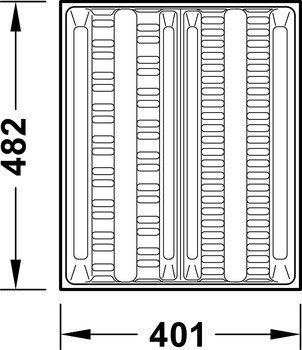 Vložka pro nástroje, Häfele Matrix Pro Medical, pro výšku zásuvky 59 mm