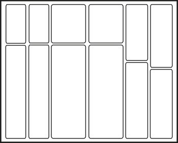 Vložka pro příbory, Häfele Matrix Box P, plast, vstřikovaný