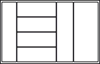 Vložka pro příbory, Jmenovitá délka 500 mm, připraveno k zaříznutí
