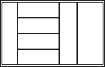 Vložka pro příbory, jmenovitá délka 500 mm, zkrácení na míru