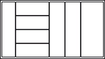 Vložka pro příbory, jmenovitá délka 500 mm, zkrácení na míru