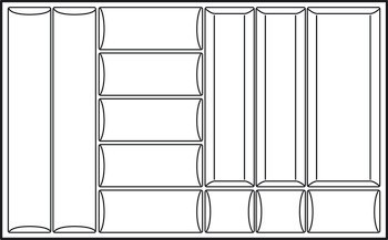 Vložka pro příbory, Jmenovitá délka 600 mm, řezání podle vlastních požadavků