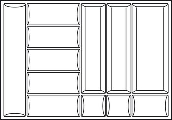 Vložka pro příbory, Jmenovitá délka 600 mm, řezání podle vlastních požadavků