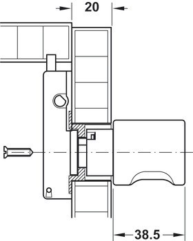 Vložka s knobkou, Häfele Symo ML Pro, modulární řešení 30 mm, s vložkou s pinovými stavítky, individuální uzamykací systém HK/GHK, Service+