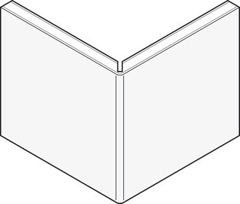 Vnější rohový profil, Häfele AluSplash®, hliník