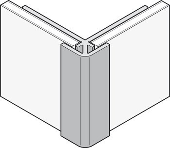 Vnější rohový profil, Häfele AluSplash®, hliník