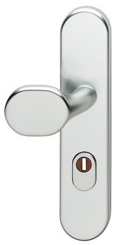 Vnější štít s koulí, Hliník, Hoppe, 86G/3332ZA-3 třída odolnosti 1, s krytem vložky