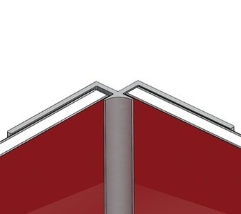 Vnitřní rohový profil, Häfele AluSplash®, hliník