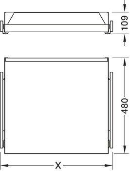 Vnitřní výsuv spodní skříňky, Häfele Utensio ST10 Plus Drawer Base