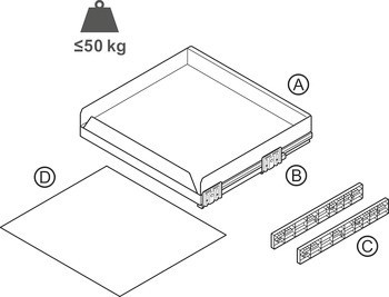 Vnitřní výsuv spodní skříňky, Häfele Utensio ST10 Plus Drawer Base