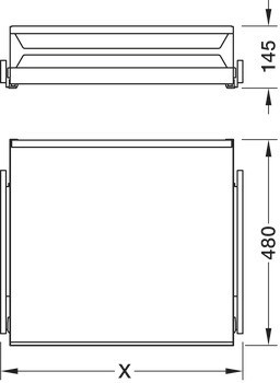 Vnitřní výsuv spodní skříňky, Häfele Utensio ST10 Plus Drawer Base