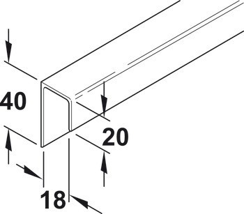Vodicí lišta, neperforovaná