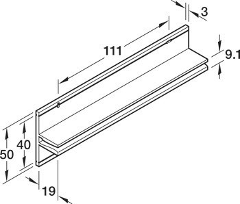 Vodorovný profil, Systém Pre-wall, vodorovný