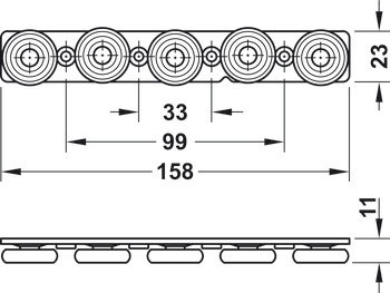 Vozík, Pro lineární výsuvy 29 mm