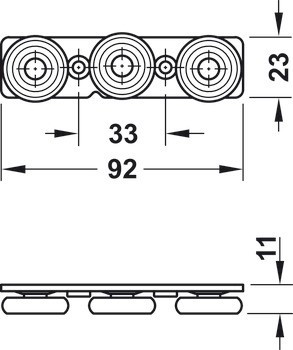 Vozík, Pro lineární výsuvy 29 mm