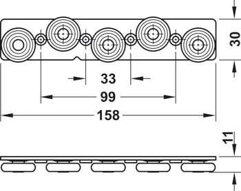 Vozík, pro lineární výsuvy 37 mm, nosnost až 115 kg