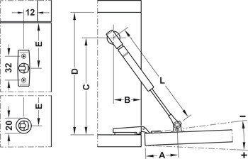 Výklop, Plynový píst, samootevírací