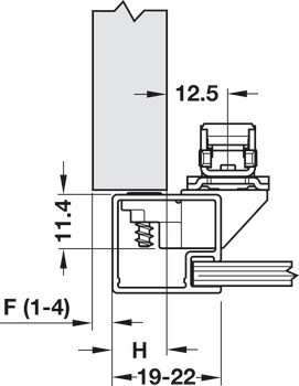 Výklopné kování, Blum Aventos HK-S Tip-On
