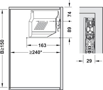 Výklopné kování, Blum Aventos HK-S Tip-On