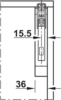 Výklopné kování, Häfele Free flap 1.7, sada