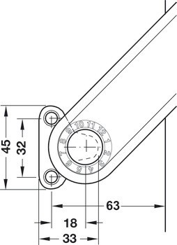 Výklopné kování, Häfele Free flap H 1.5 – celoplastová verze, dvojitá sada pro oboustrannou aplikaci