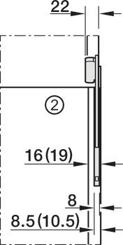 Výklopné kování, Häfele Free Slim flap 1.12