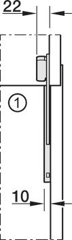 Výklopné kování, Häfele Free Slim flap 1.12