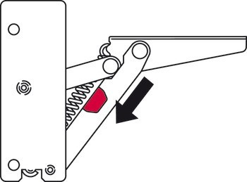 Výklopné kování, pro jednodílné výklopy ze dřeva nebo s širokým hliníkovým rámečkem