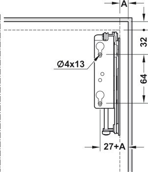 Výklopné kování, pro jednodílné výklopy ze dřeva nebo s širokým hliníkovým rámečkem