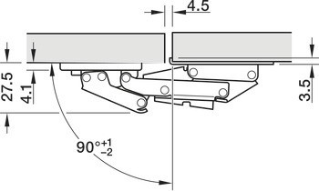 Výklopný závěs, Free CH 350, pro výklopy do 2,1 kg