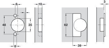 Výklopný závěs, pro rovné výklopy do 1,5 kg
