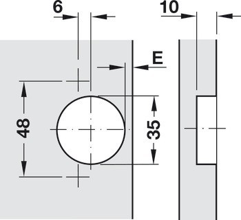Výklopný závěs, pro rovné výklopy do 1,5 kg