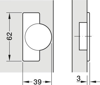 Výklopný závěs, pro rovné výklopy do 1,5 kg