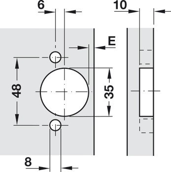 Výklopný závěs, pro rovné výklopy do 1,5 kg