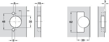 Výklopný závěs, pro rovné výklopy do 1,5 kg